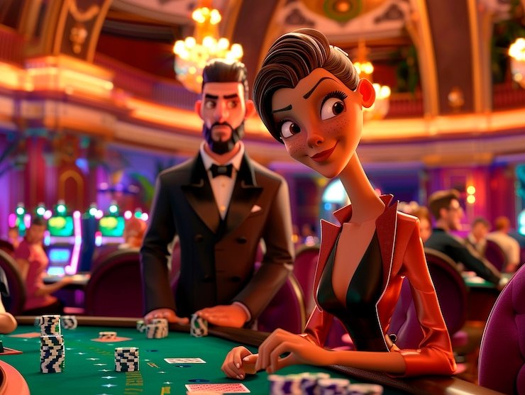 link royaltoto live dealer blackjack table on mobile phone screen