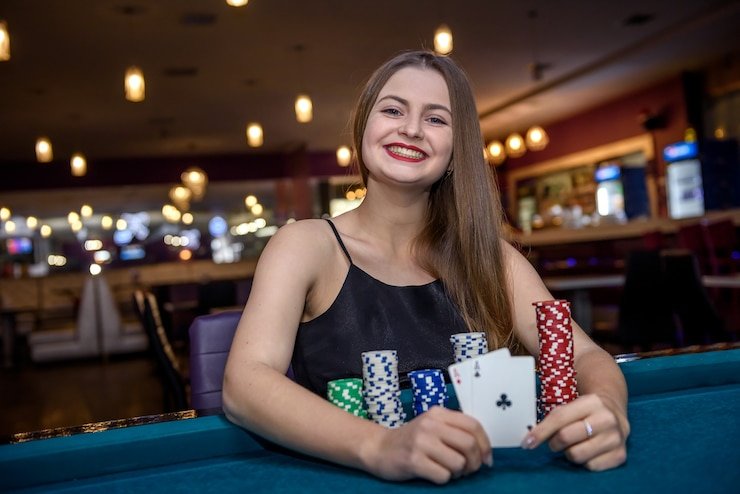 Live casino dealer studio with multi-camera setup