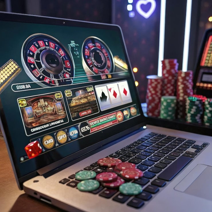 Mobile phone displaying link royaltoto poker table with cards, pot size, and player positions